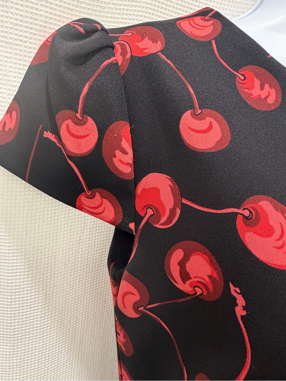 Betsey Johnson Black Dress with Red Cherry Print - Picture 4 of 8